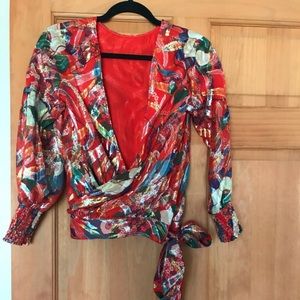 BA&SH red wrap top size 0